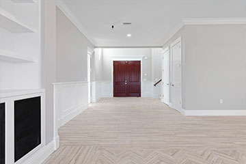 Entryway and foyer of custom home by Stoughton & Duran